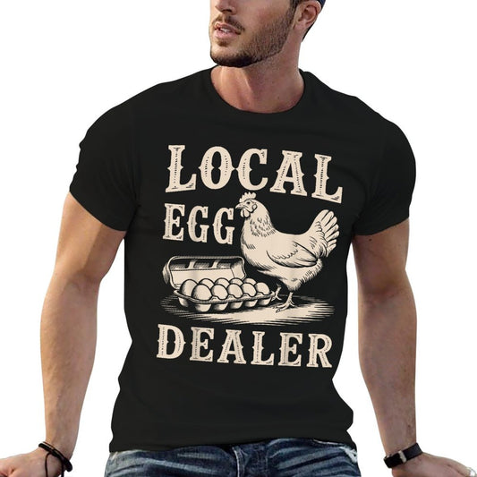 Local Egg Dealer Retro Chicken Funny Farmer Easter T-Shirt