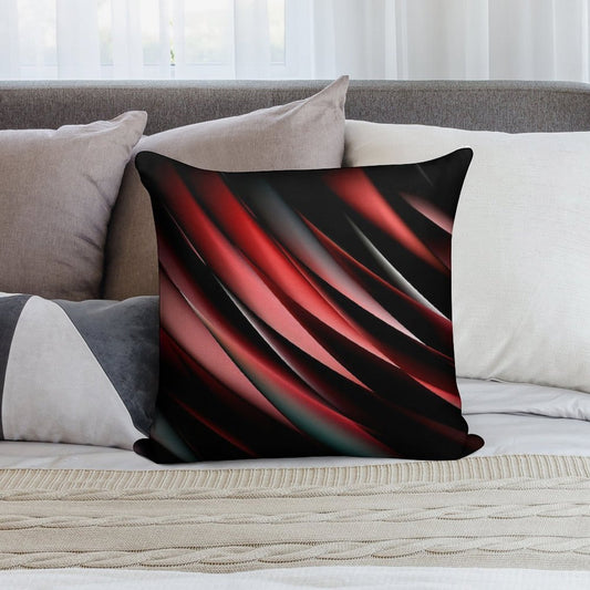 Decorative Red And Black Soft Shrink-Resistant Throw Pillow