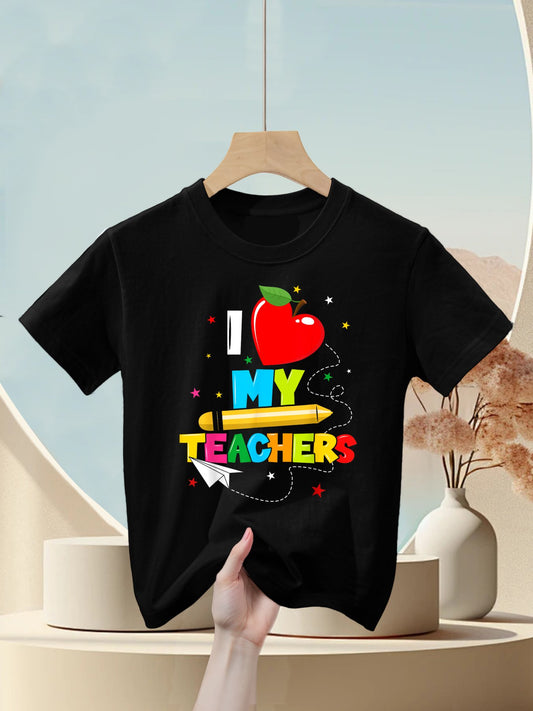 Kidsns Graduation I Heart My Teachers I Love My Teachers Kids T-Shirt