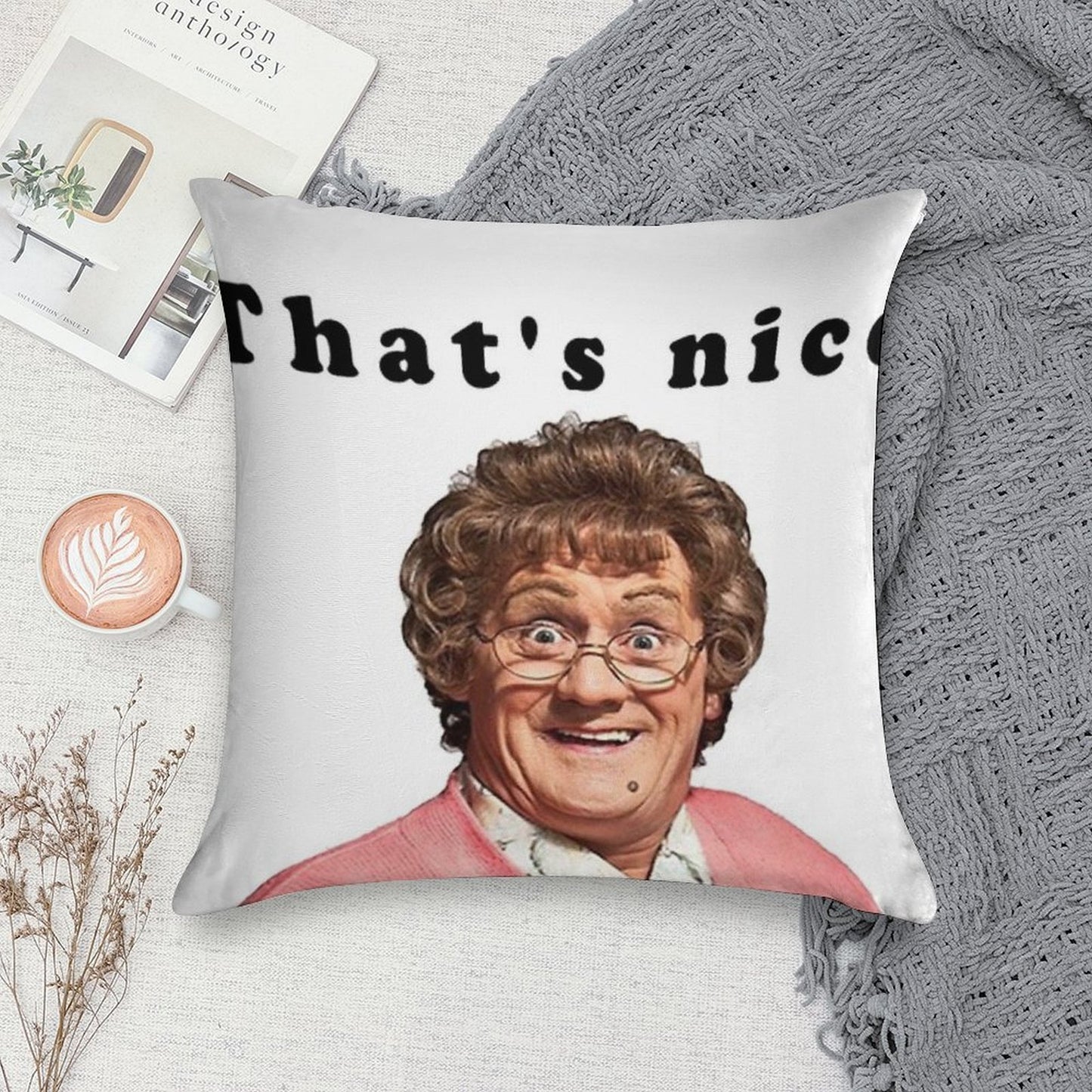 That's  Nice Soft Durable Construction Throw Pillow