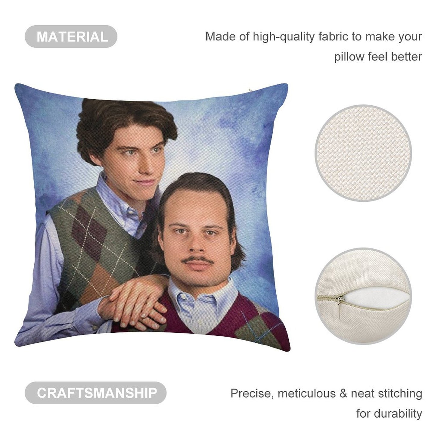 Matthews + Marner Stepbrothers Linen Throw Pillow Cover
