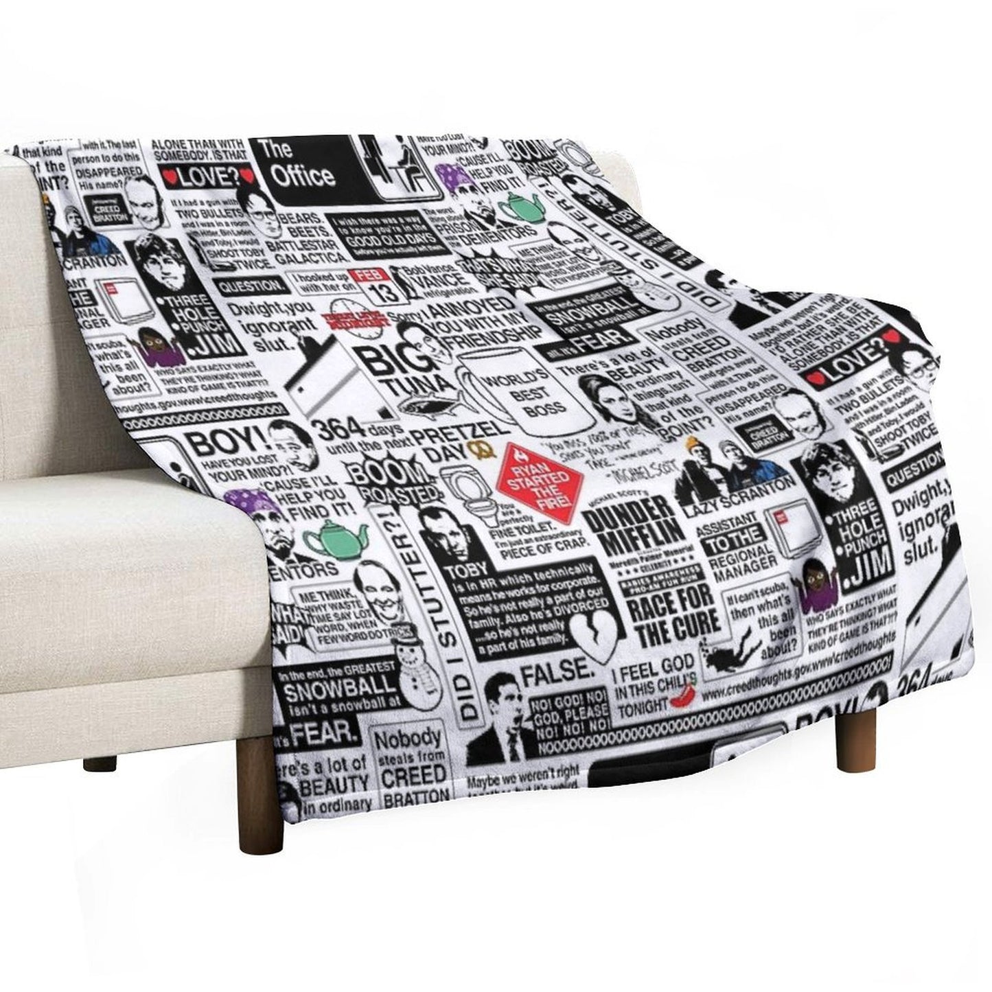 Wise Words From The Office - The Office Quotes (Variant) Throw Blanket