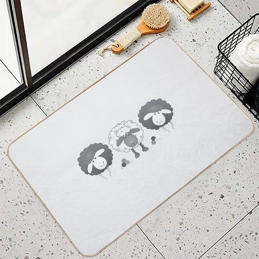Trio Of Sheep. Bath Mat