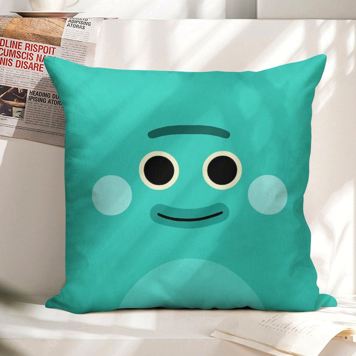 Bumble Nums  Grumble Linen Throw Pillow Cover