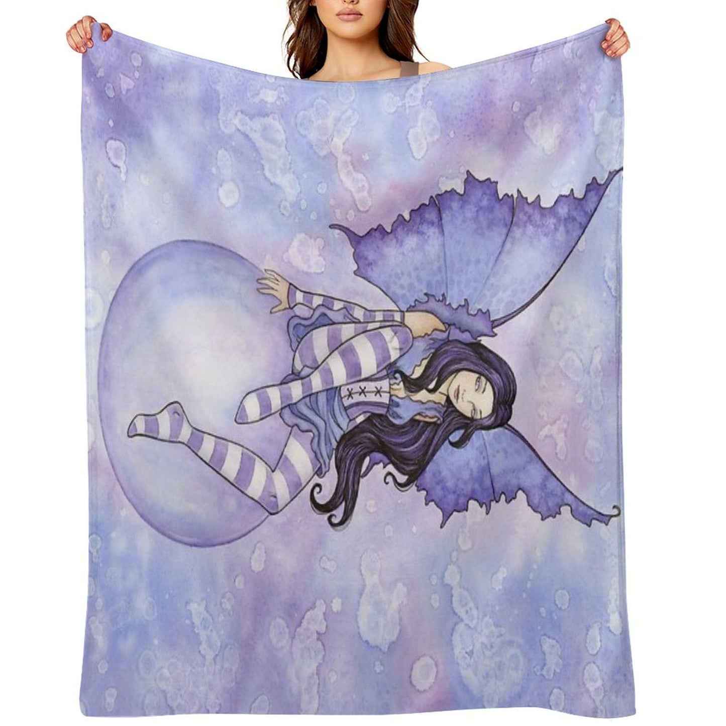 Bubble Rider Throw Blanket