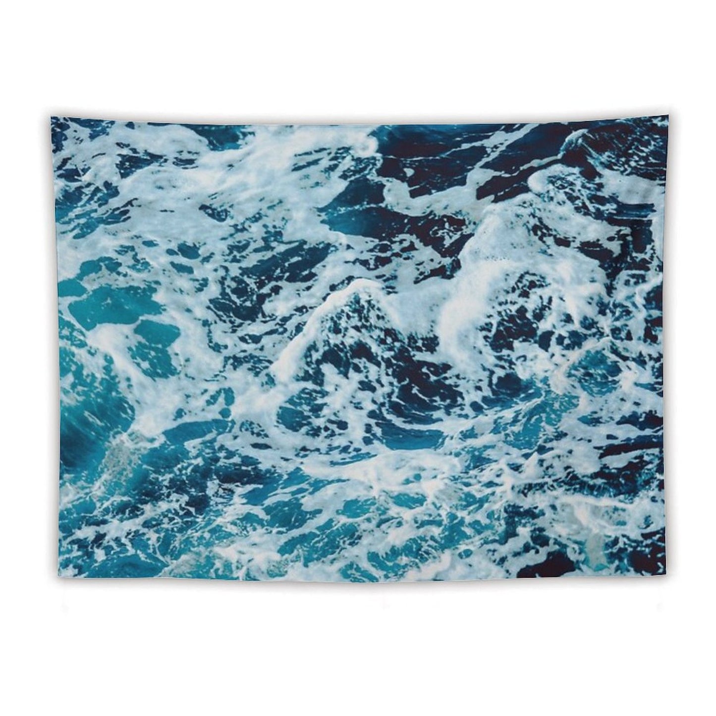Turquoise Blue Ocean Waves Tapestry