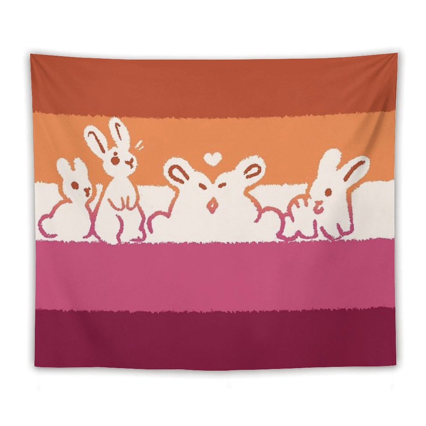 Lesbian Flag Bunnies Tapestry