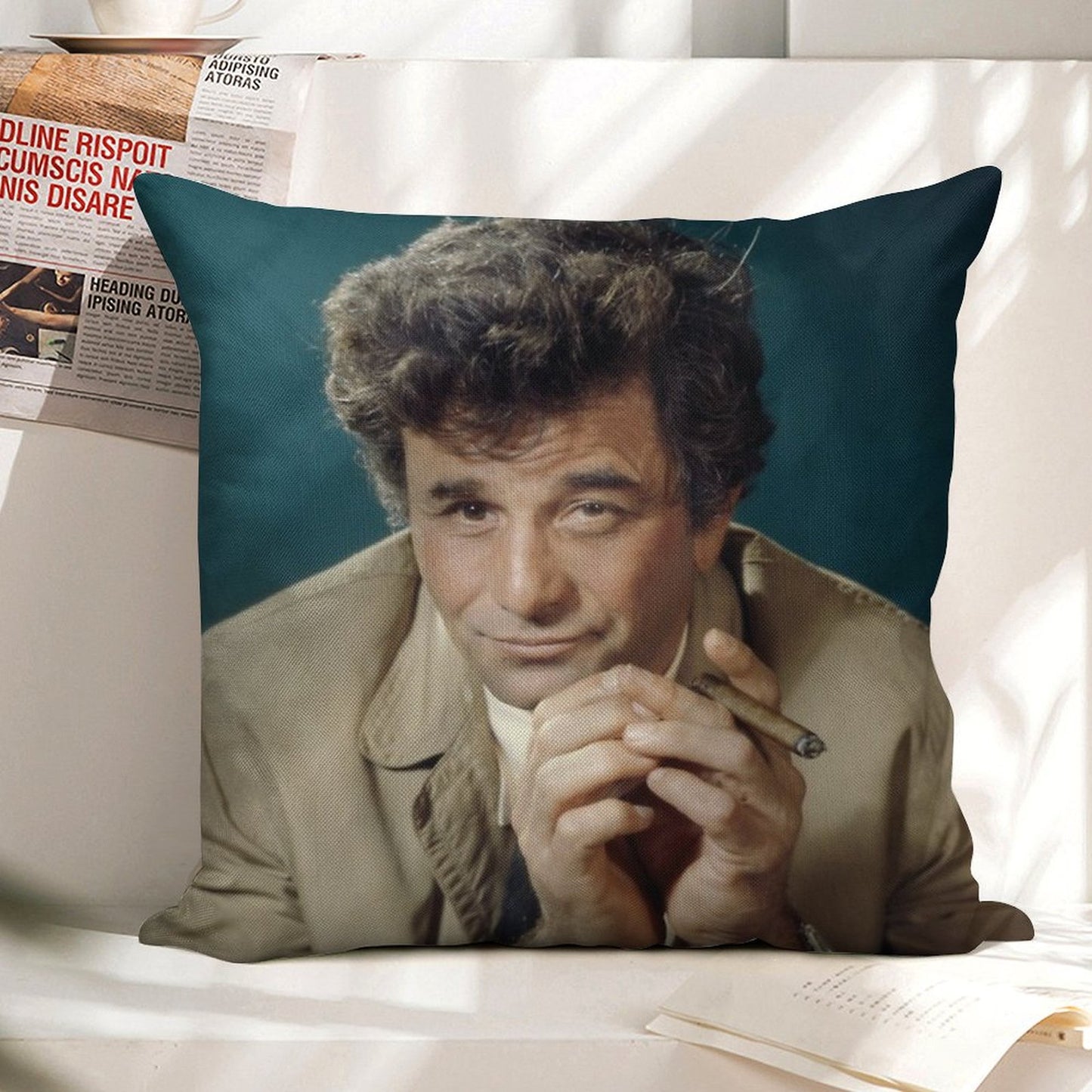 Columbo Linen Throw Pillow Cover