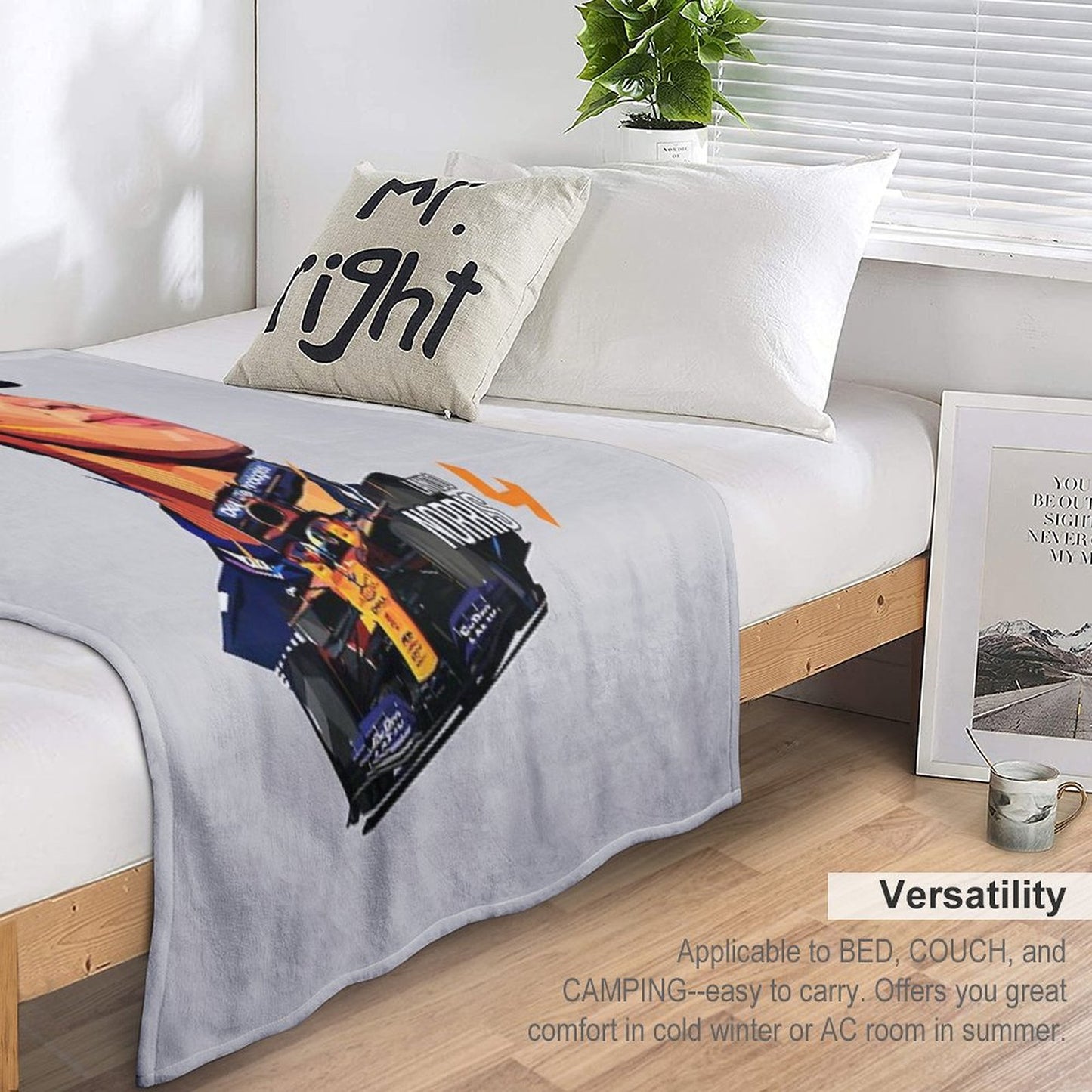 Lando Norris Low Poly V2 Throw Blanket