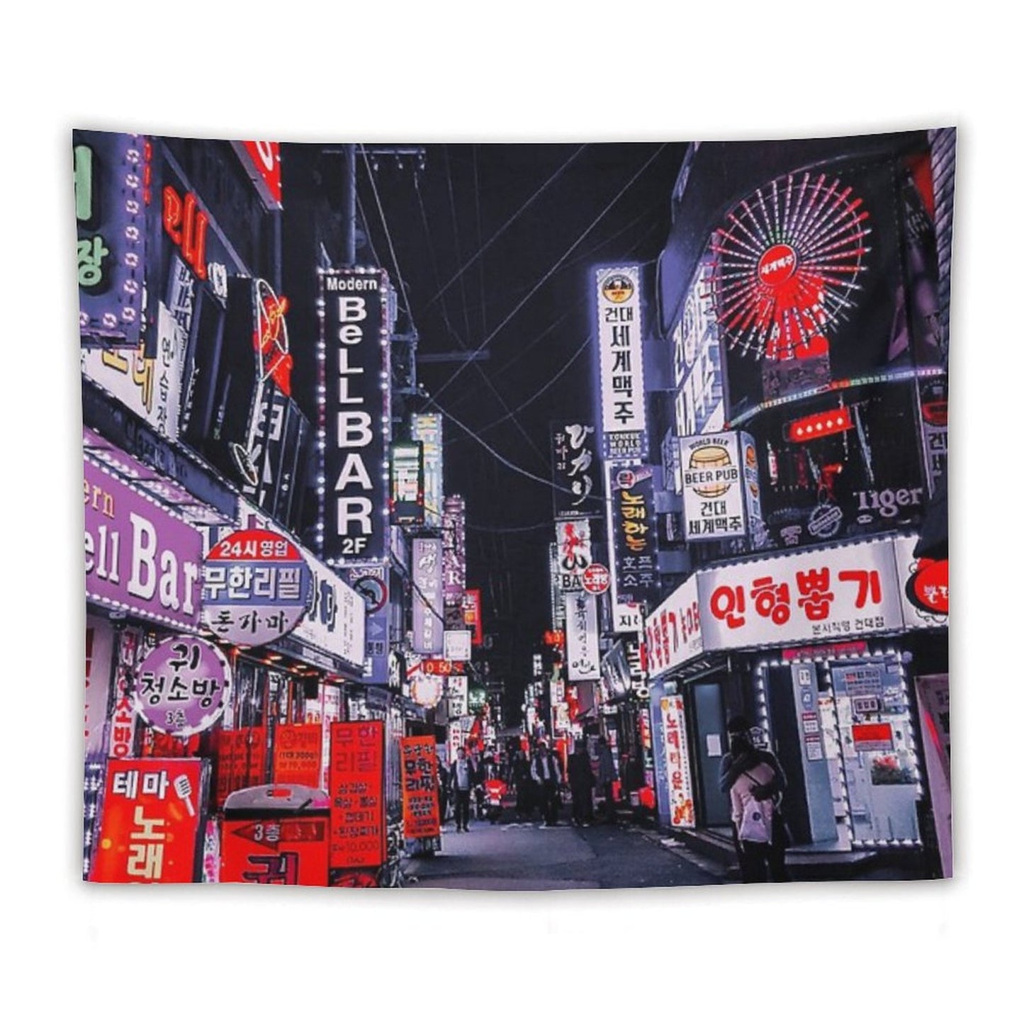 Selective Saturation Nights Tapestry