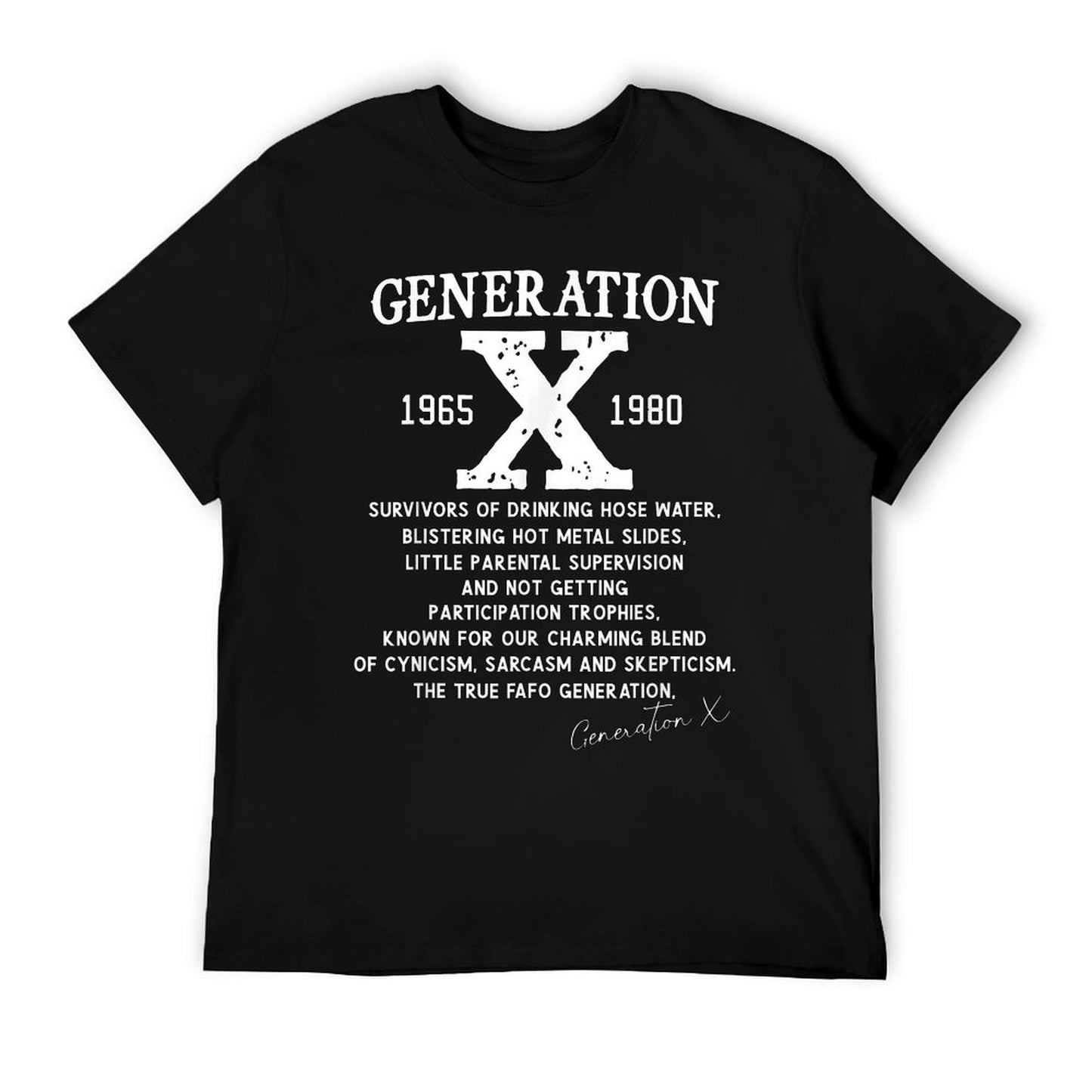Proud Gen X 1965 to 1980 Vintage Generation X T-Shirt