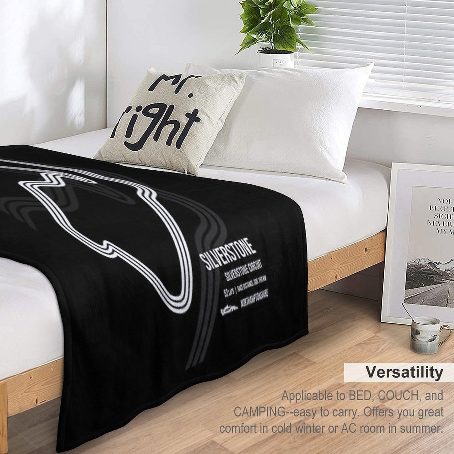 British Race Track (B&W) Throw Blanket