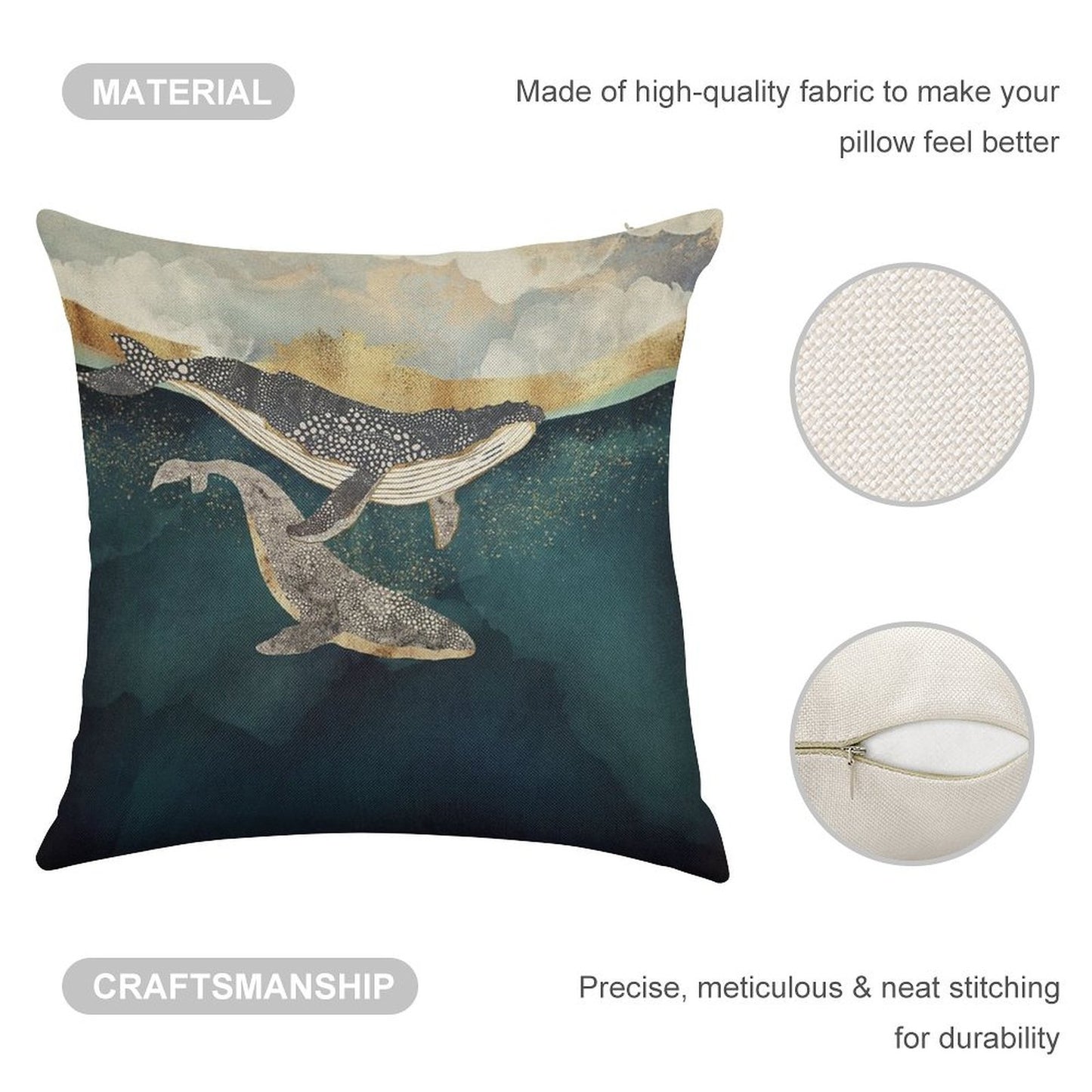 Bond II Linen Throw Pillow Cover