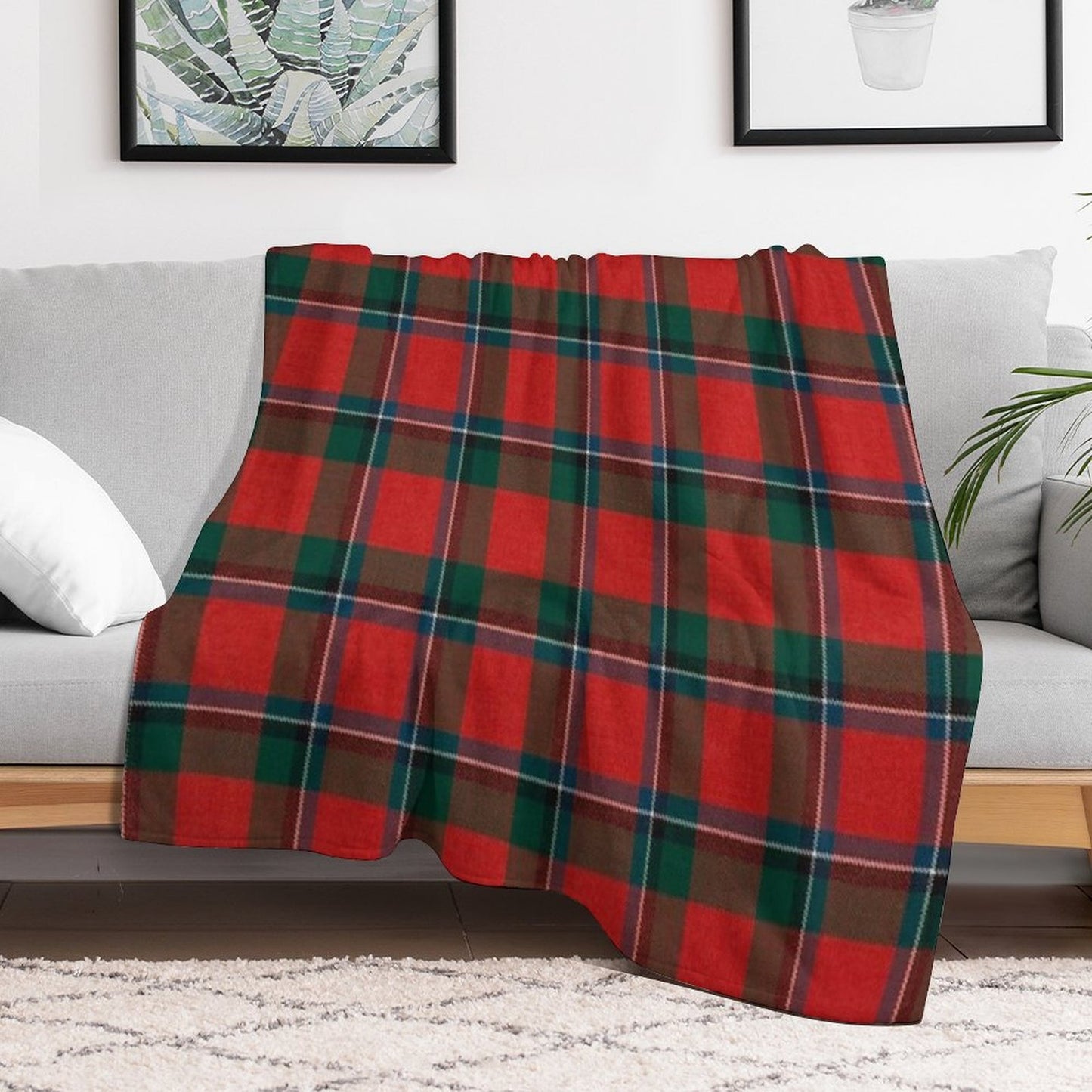 Sinclair Scottish Tartan Throw Blanket