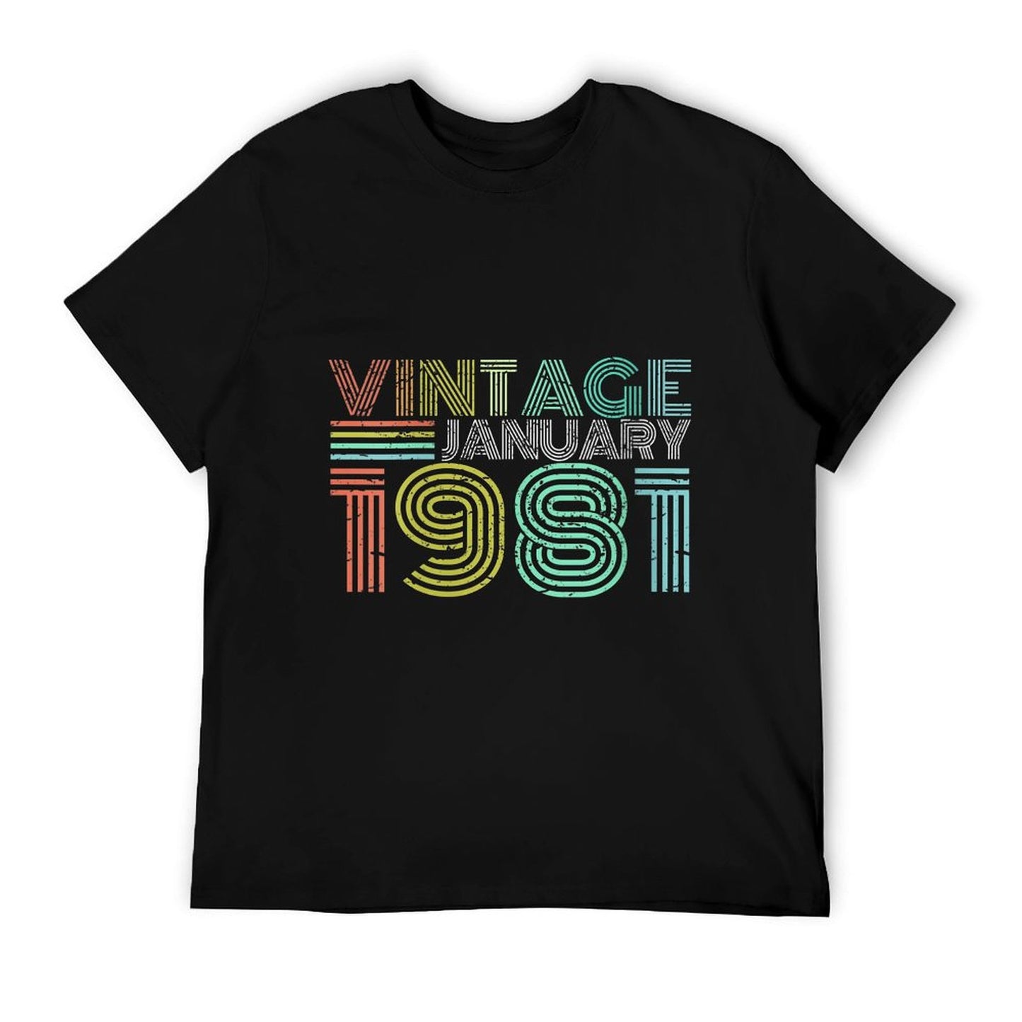 Womens 40th Birthday Gift Vintage January 1981 40 Years Old Polyester Blend T-Shirt