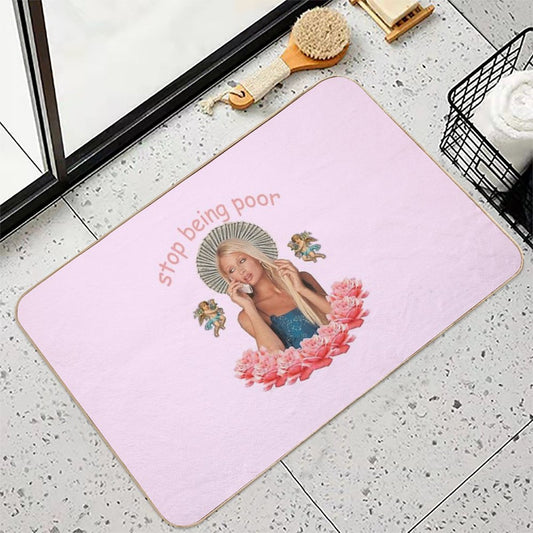 Paris Hilton 'Stop Being Poor' Bath Mat