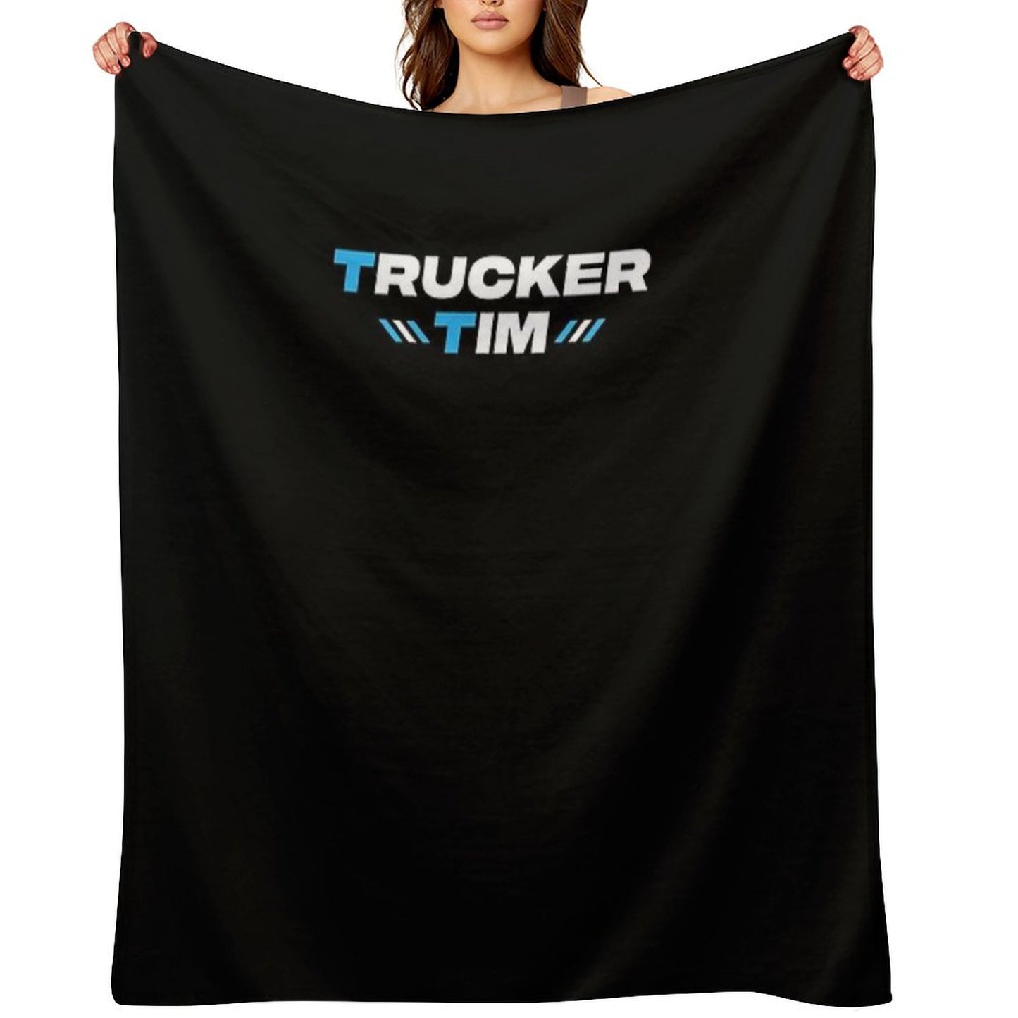 Trucker Tim Merch Trucker Tim Logo Throw Blanket