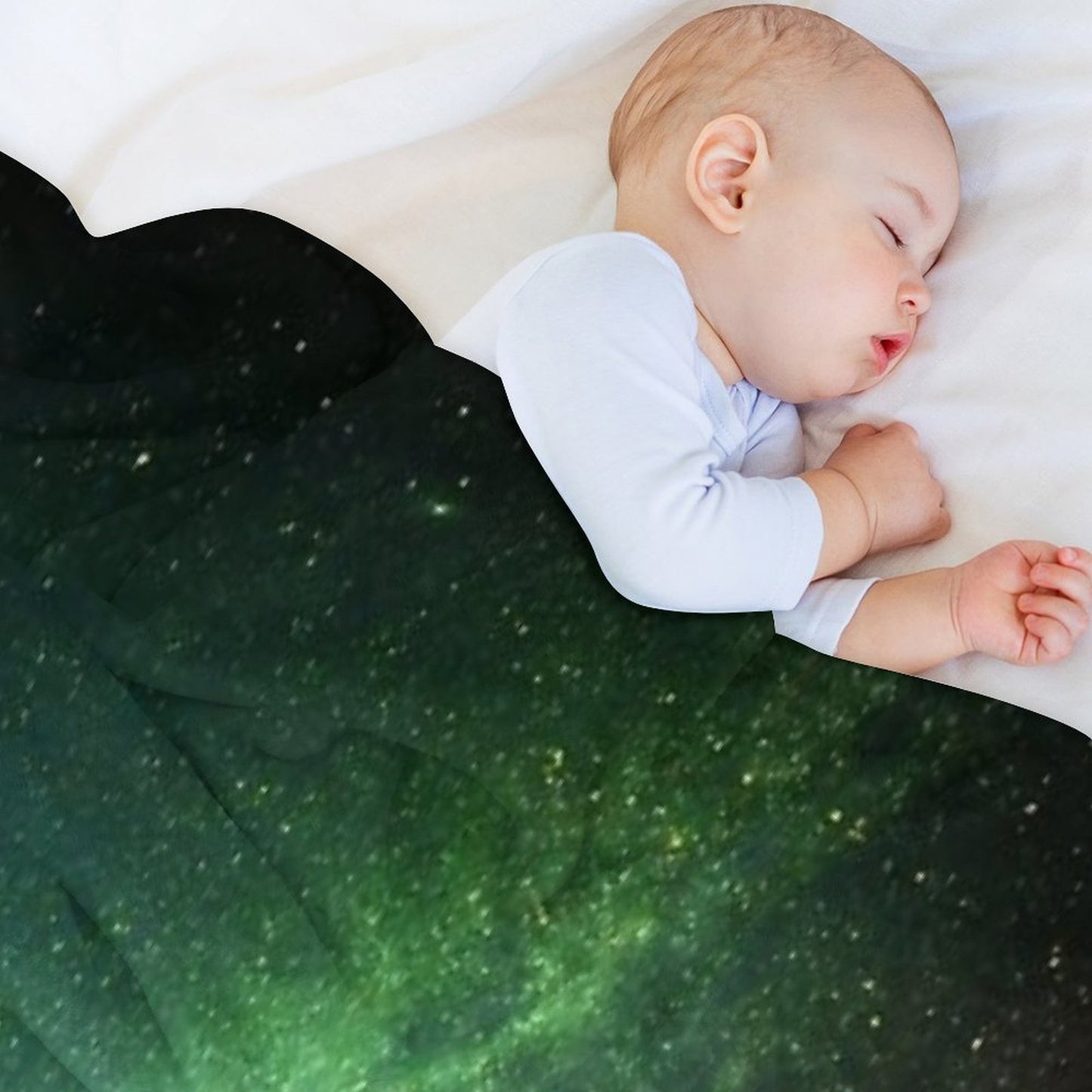 Starry Moon Art Blossom Throw Blanket
