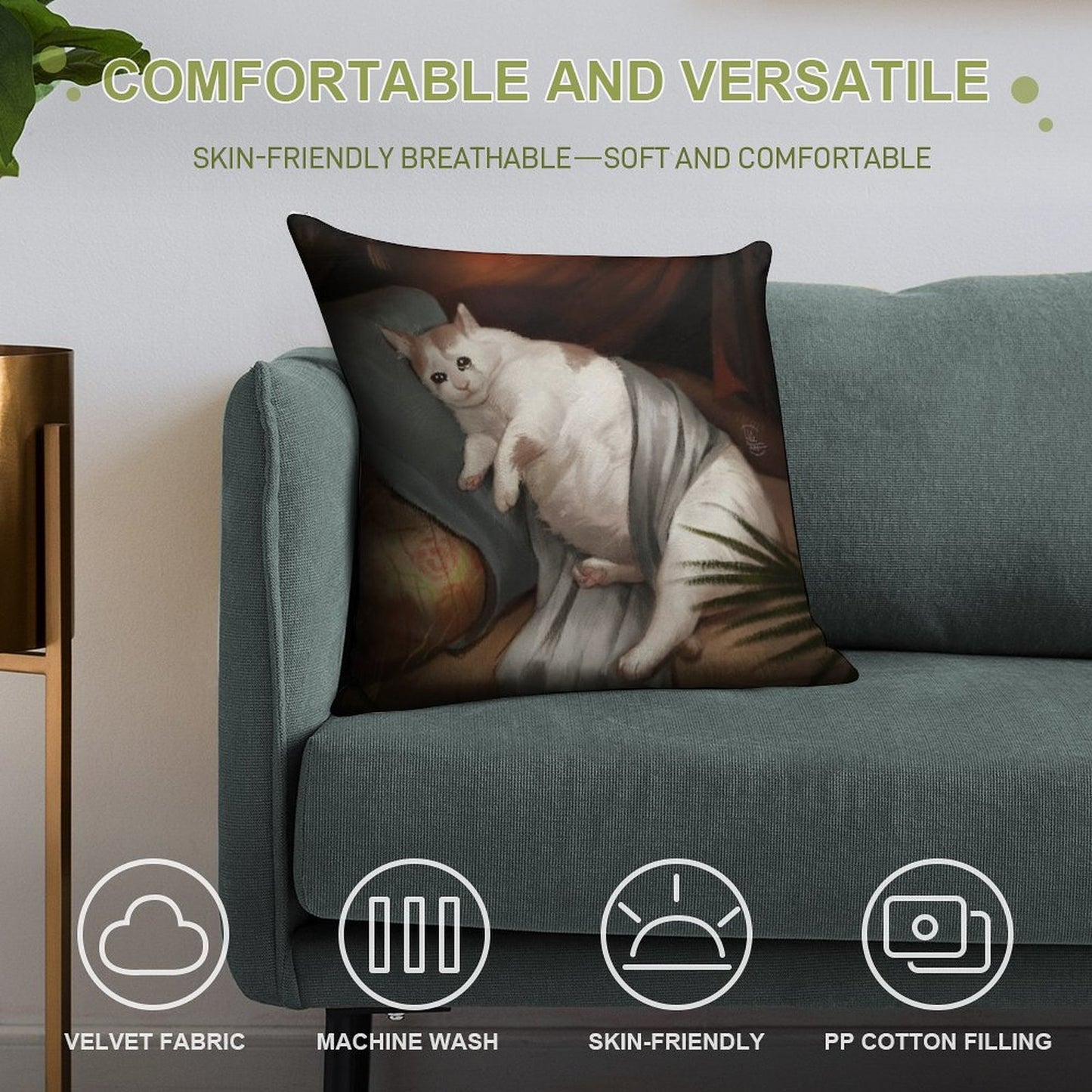 Crying in Renaissance Soft Short Plush Fabric Throw Pillow