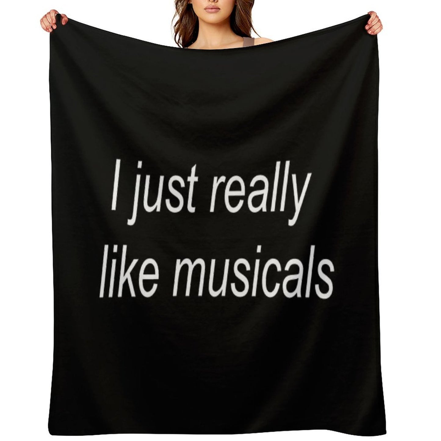 I Just Really Like Musicals Throw Blanket