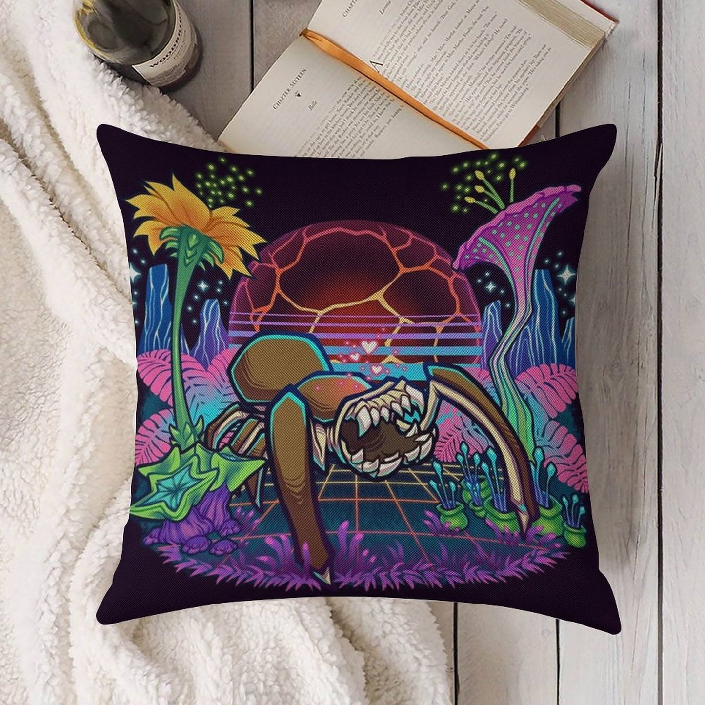 Believe In Steeve Linen Throw Pillow Cover