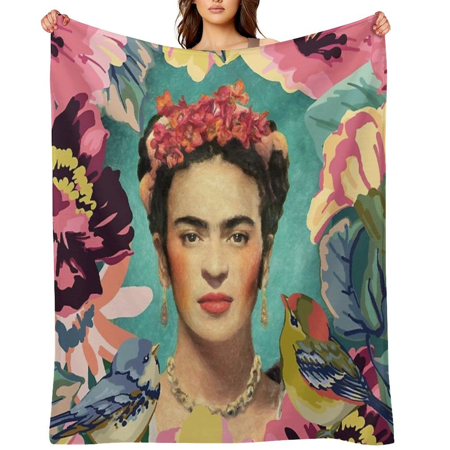 Frida Kahlo V Throw Blanket