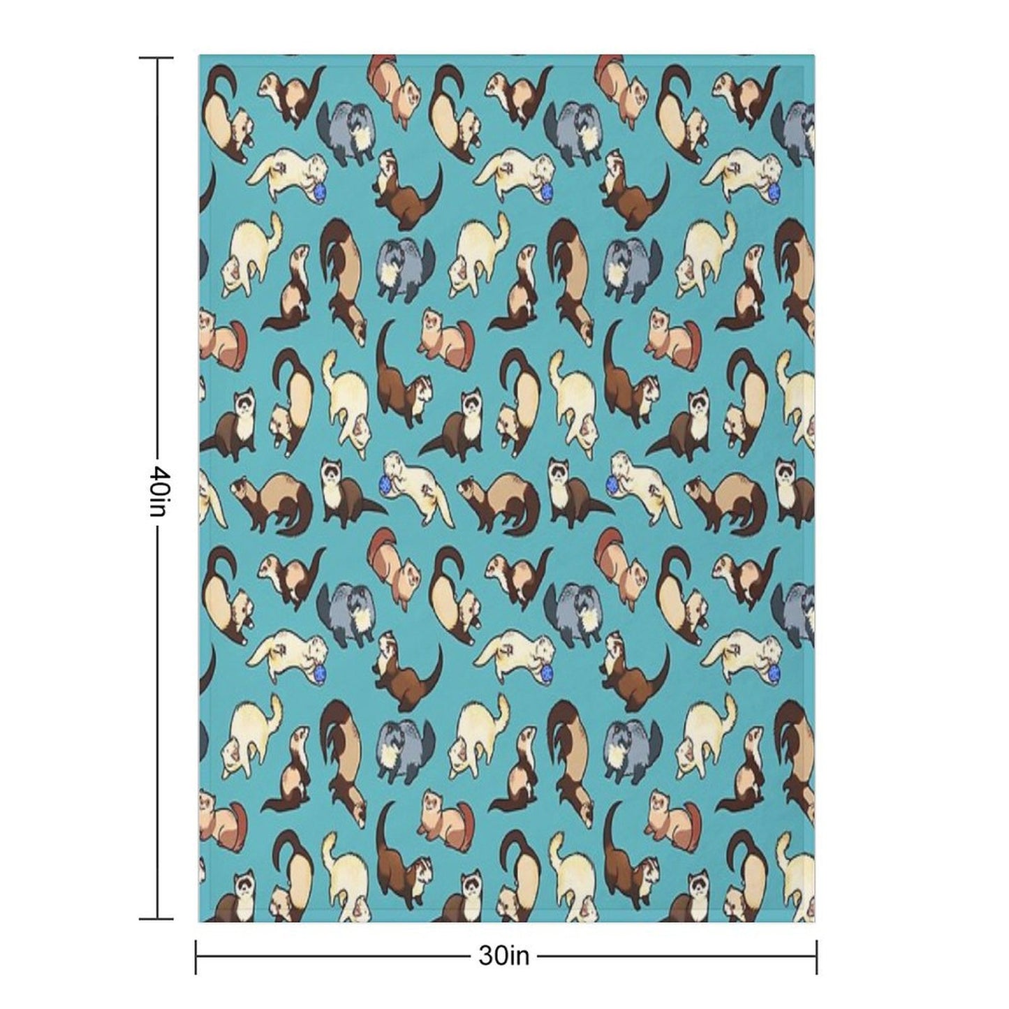 Cat Snakes in Blue Throw Blanket