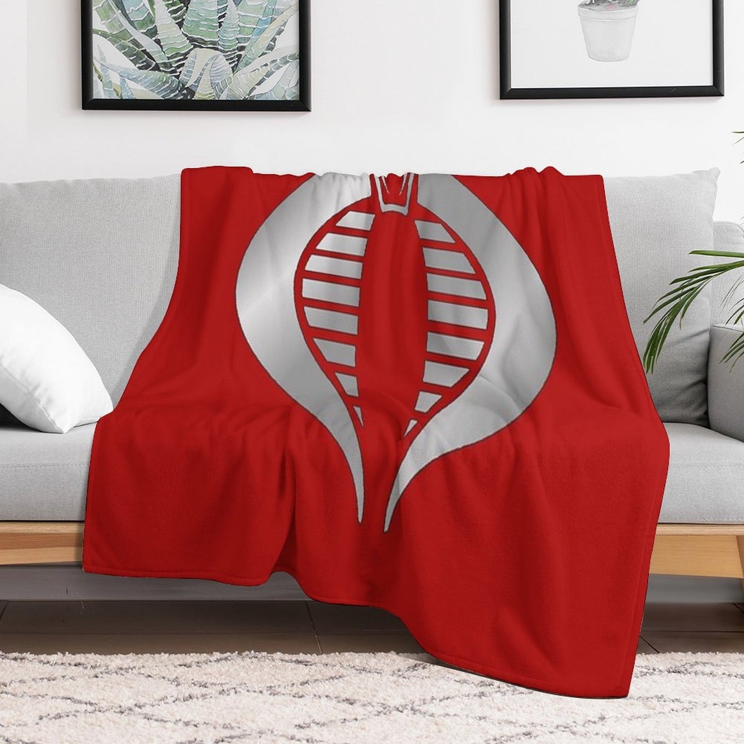 Cobra Crimson Guard Logo Throw Blanket