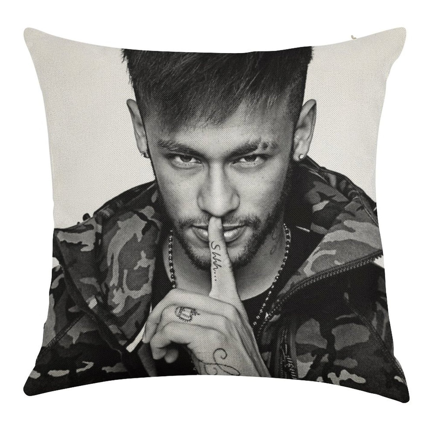 Neymar Art Linen Throw Pillow Cover