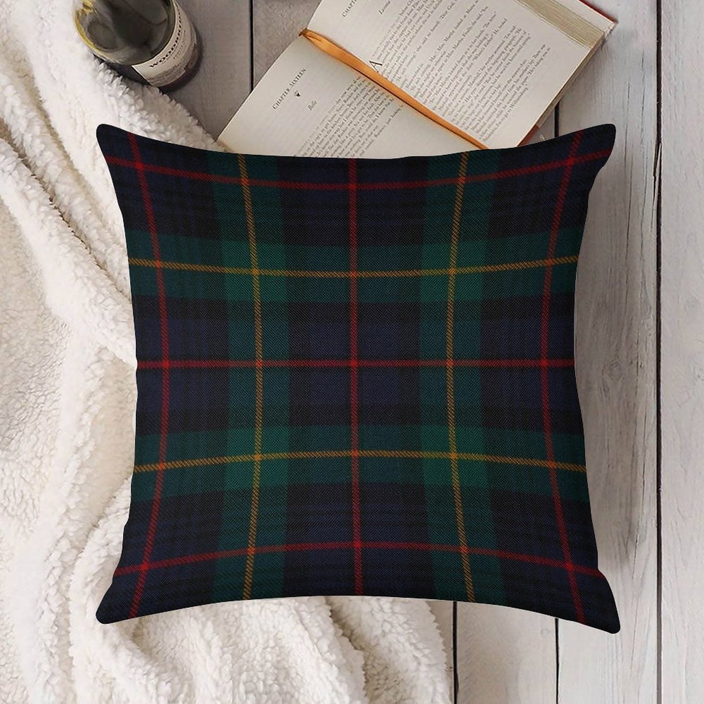 Farquharson Scottish Tartan Linen Throw Pillow Cover