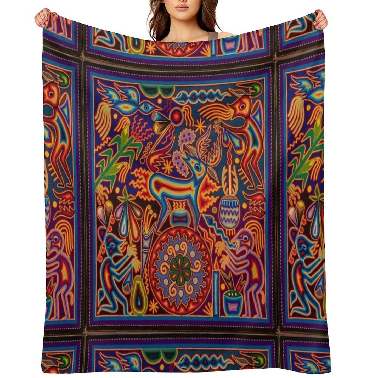 Huichol Throw Blanket