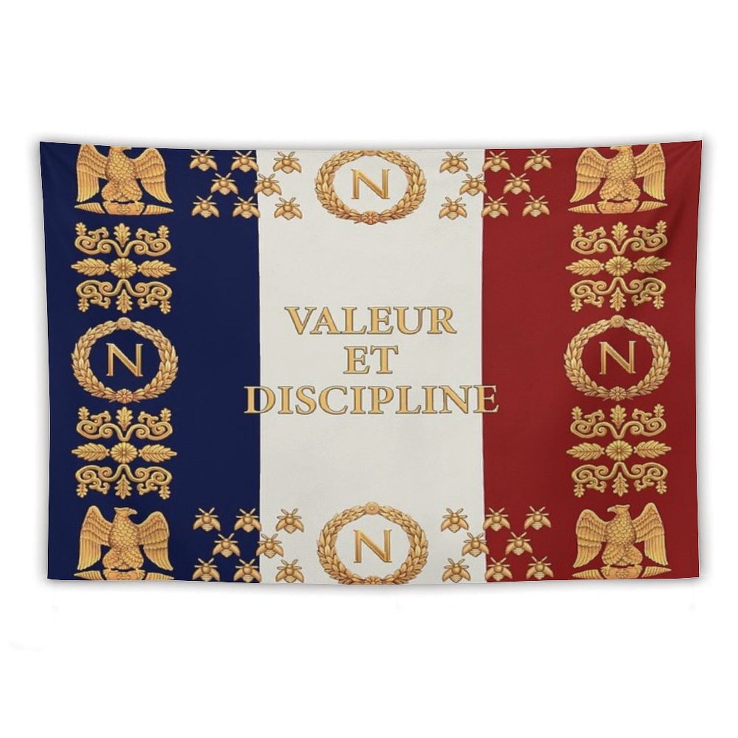 Napoleonic French Regimental Flag Valeur Et Discipline Tapestry