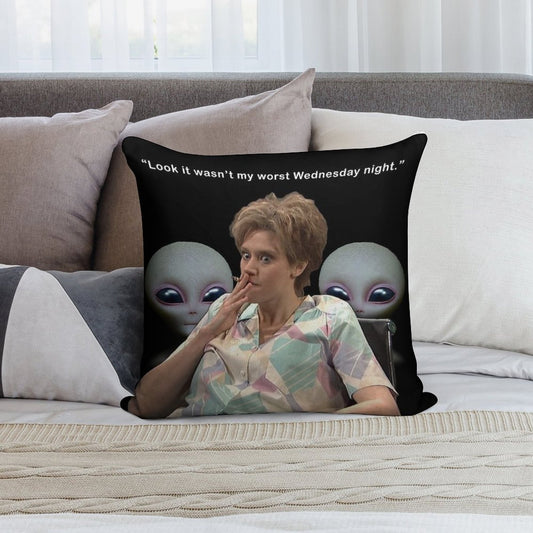 Kate Mckinnon Aliens Soft Reinforced Edging Throw Pillow