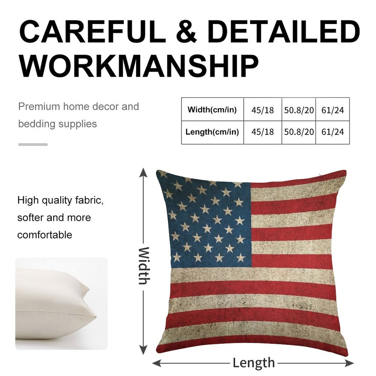 Old And Worn Distressed Vintage Flag of The United States Linen Throw Pillow Cover