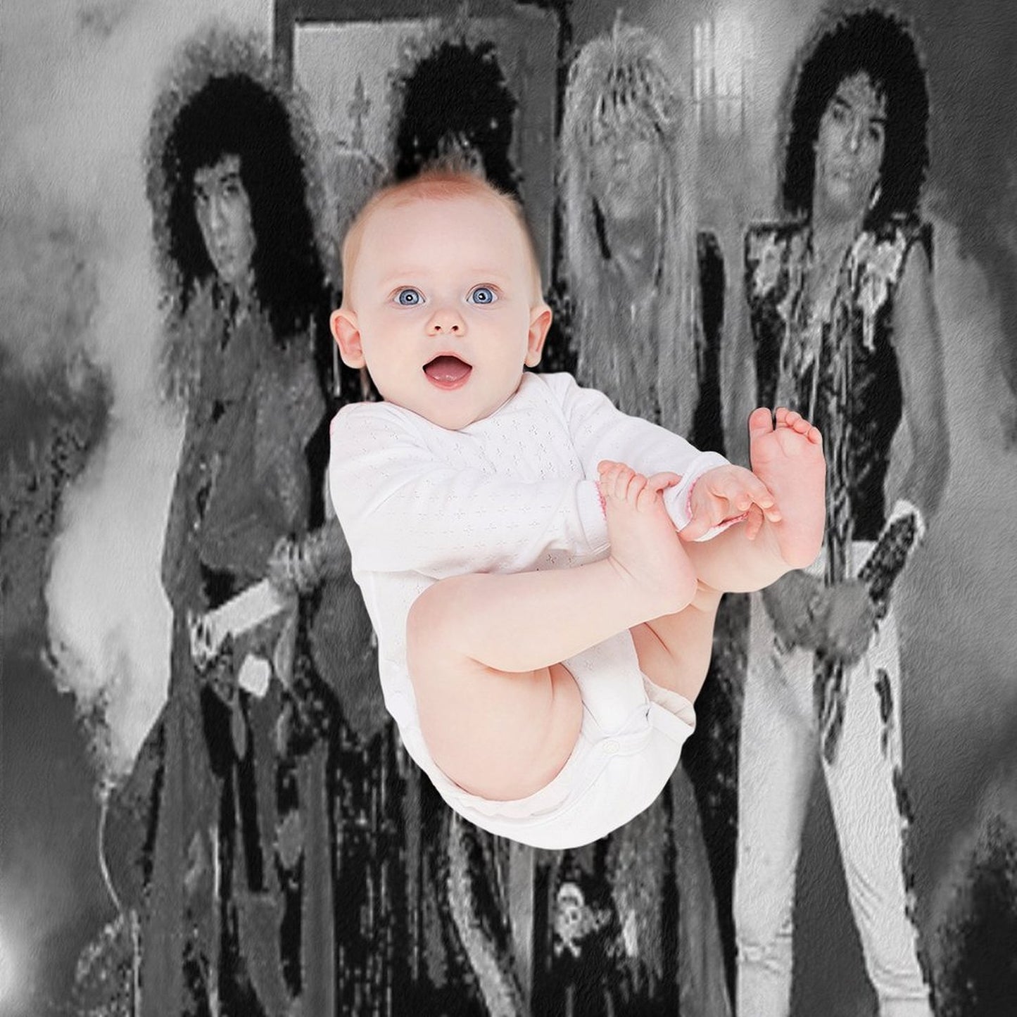Steel Heels & Heartbeats – Glam Noise Icon Style Throw Blanket
