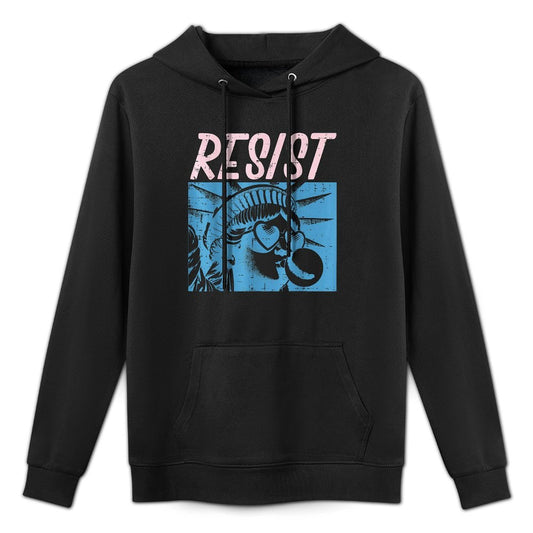 Resist Statue Liberty Bubblegum Protest Equality Men Women Versatile Streetwear Hoodie