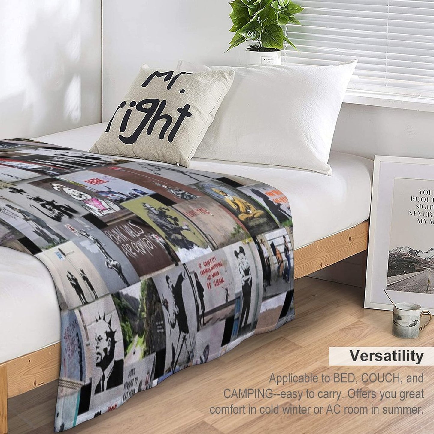 Banksy Throw Blanket