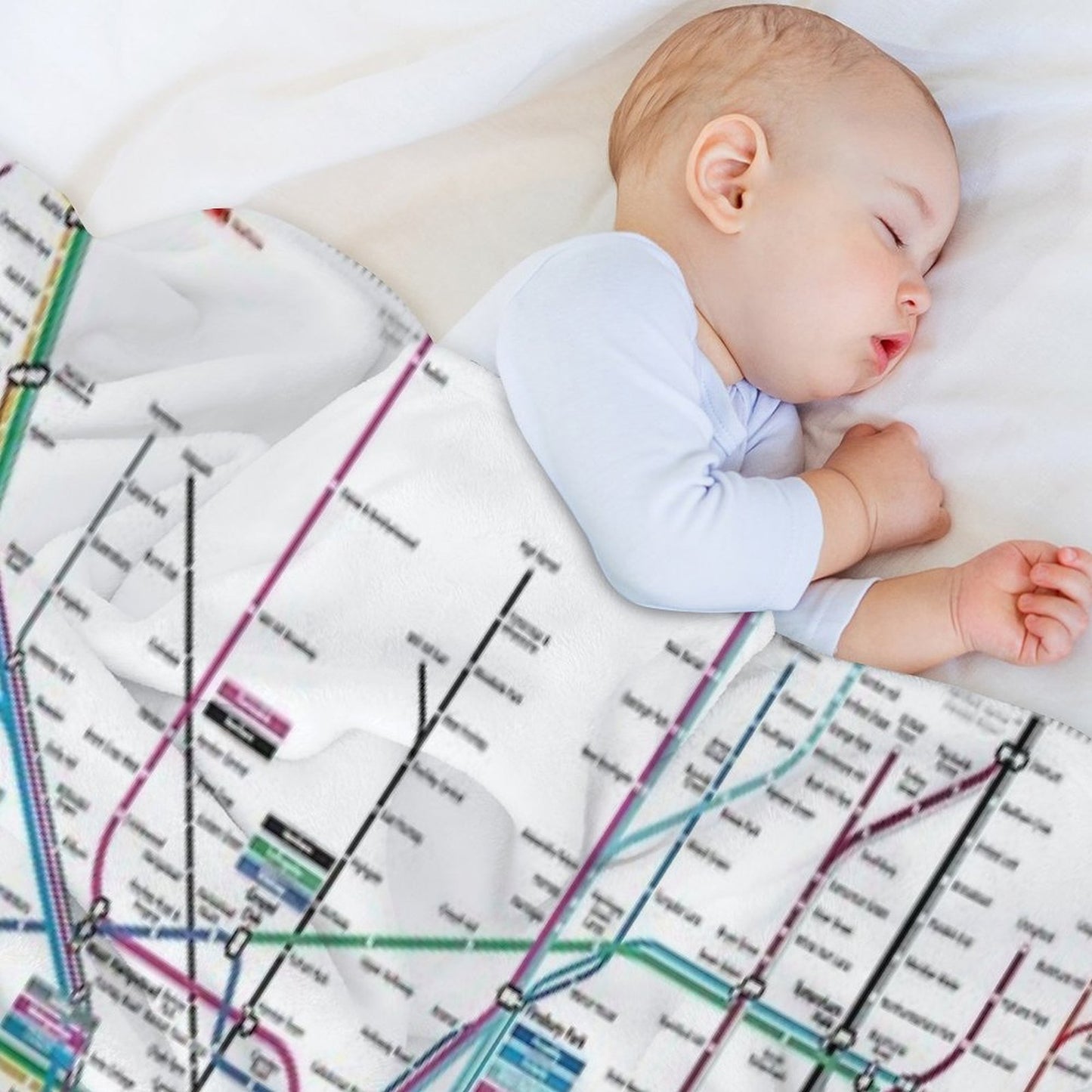 London AllRail Map Throw Blanket