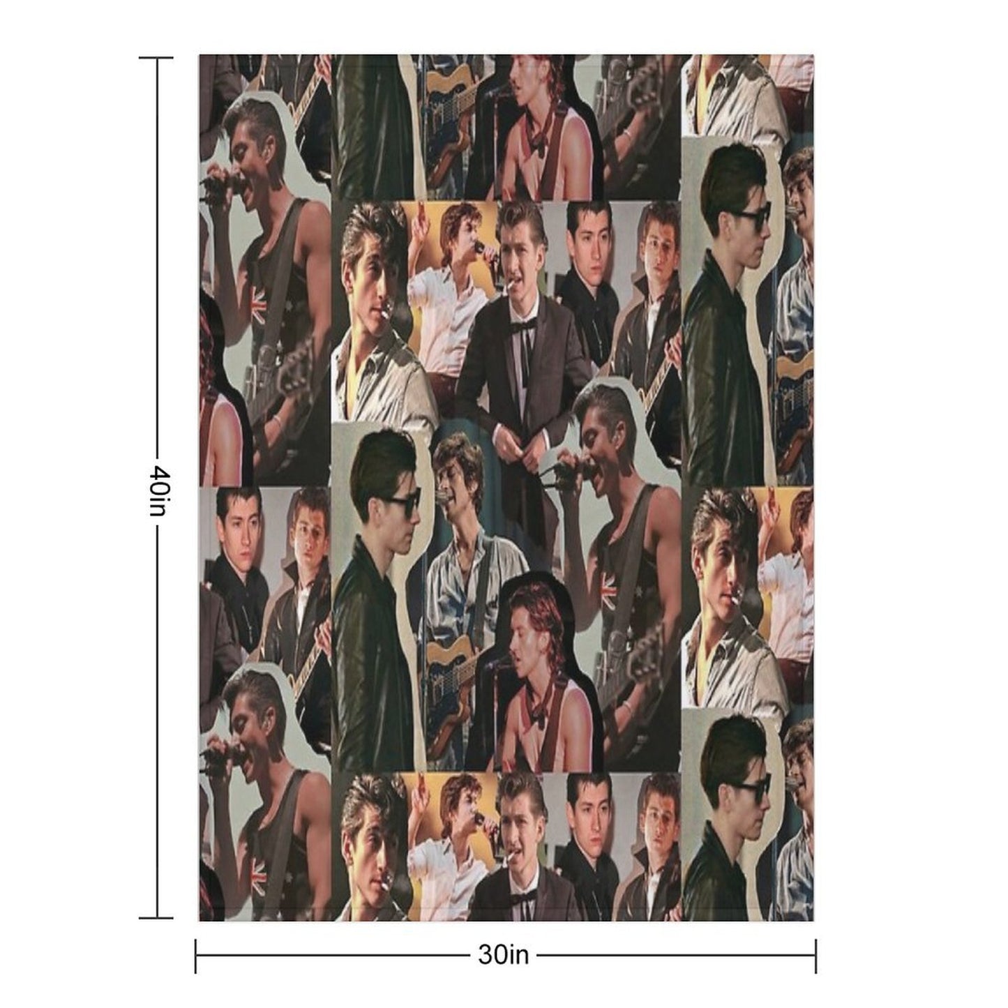 Alex Turner Arctic Monkeys Collage Throw Blanket