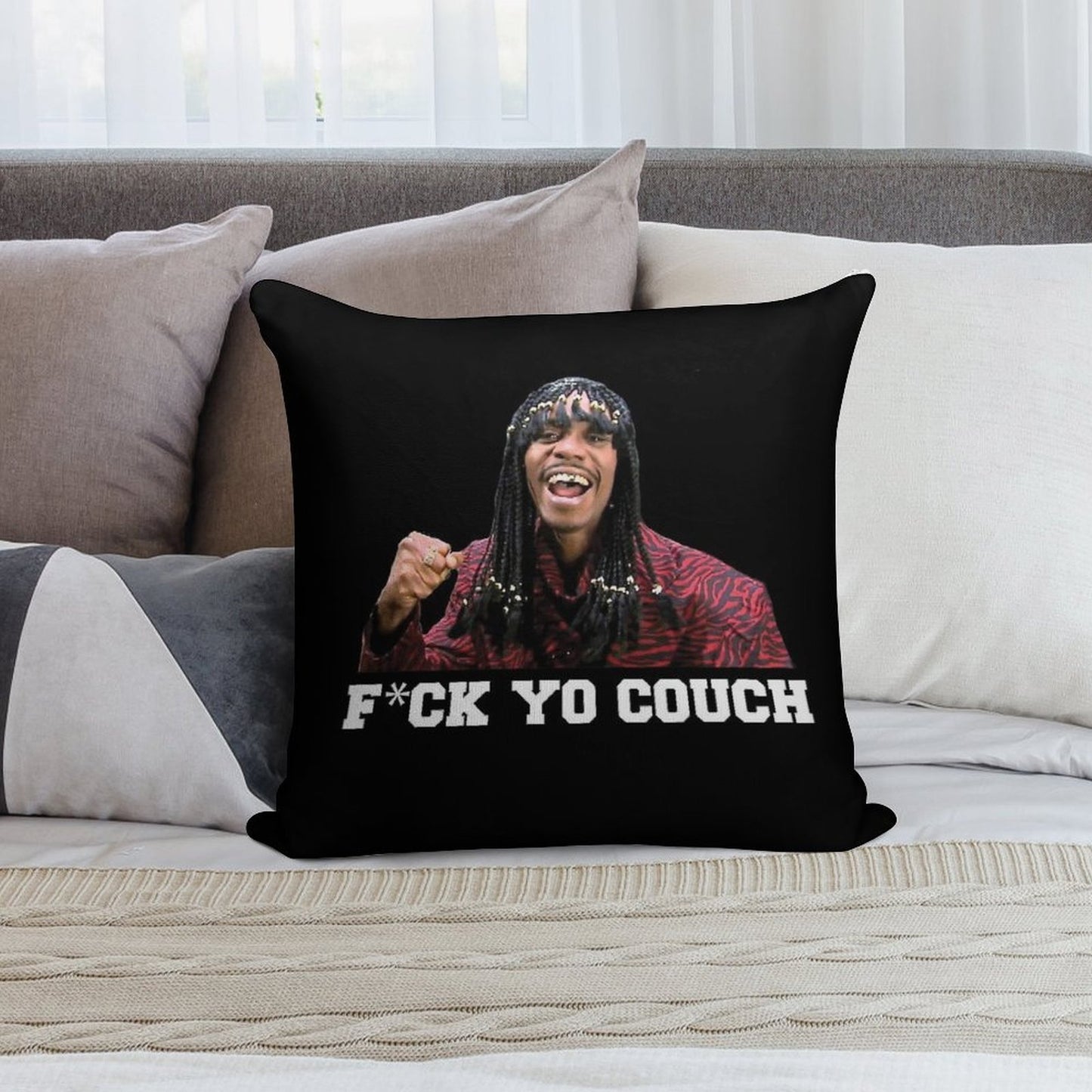 Fck Yo Couch Soft Luxury Feel Throw Pillow