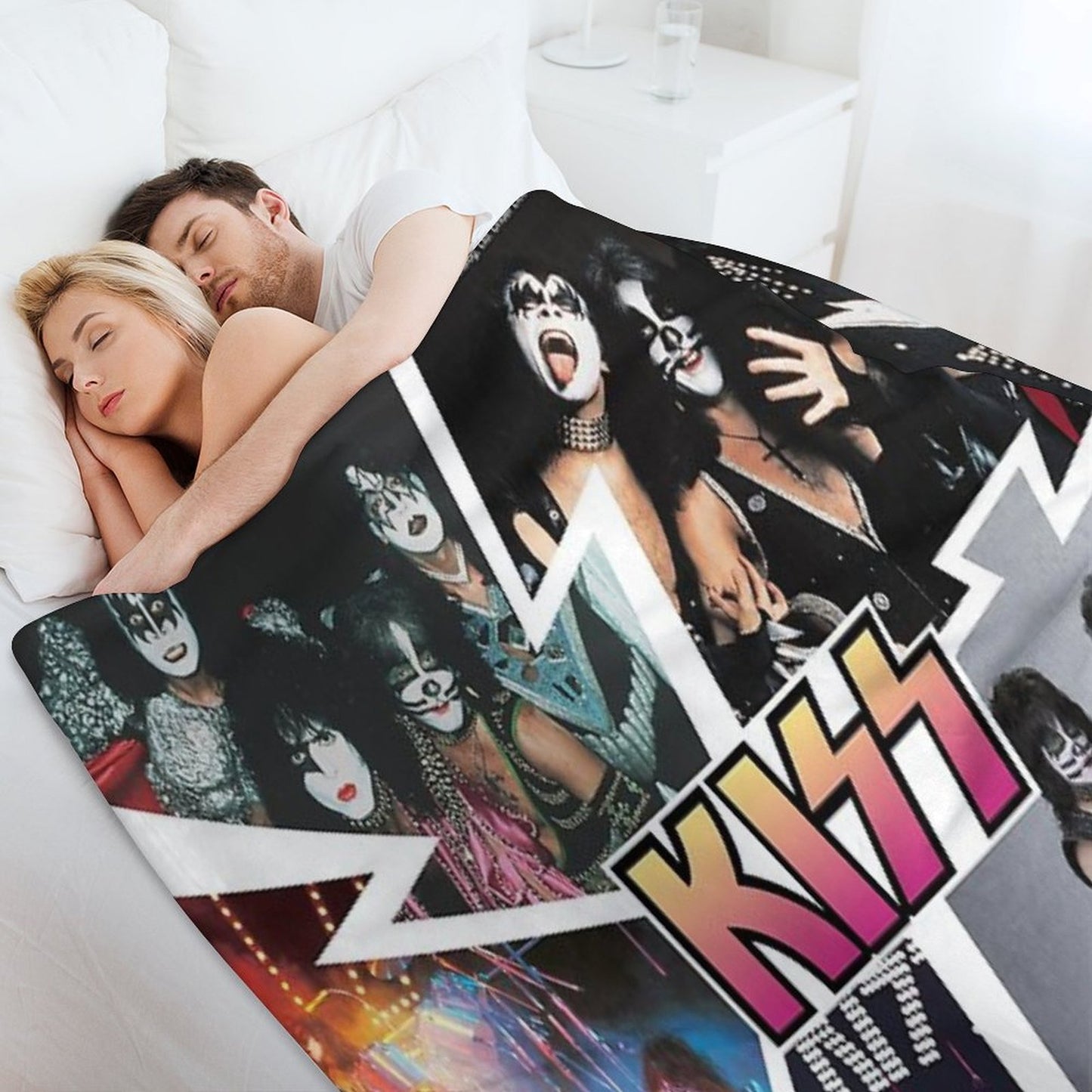 KISS Collage Throw Blanket