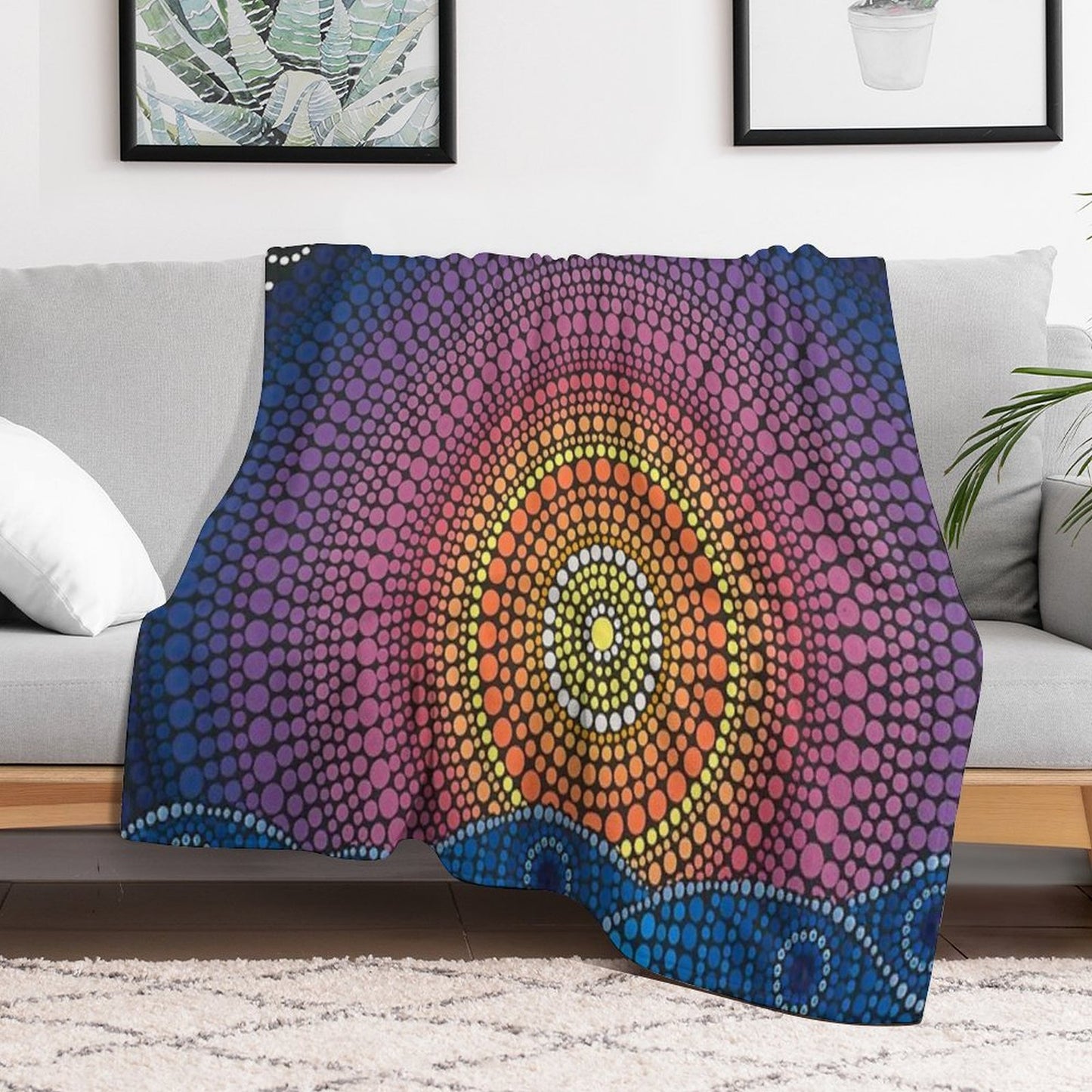 The Calm Beneath Throw Blanket