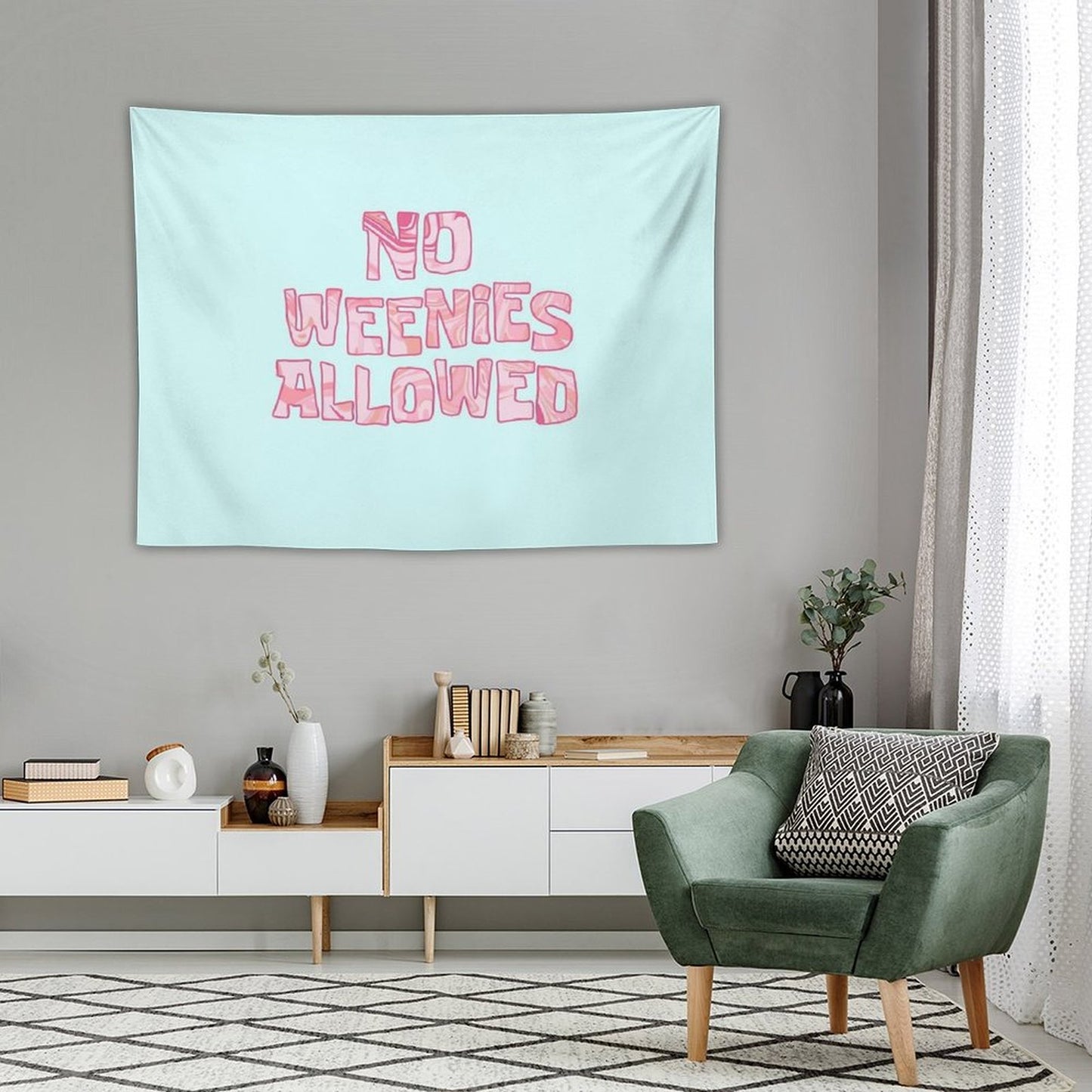 No Weenies Allowed Tapestry
