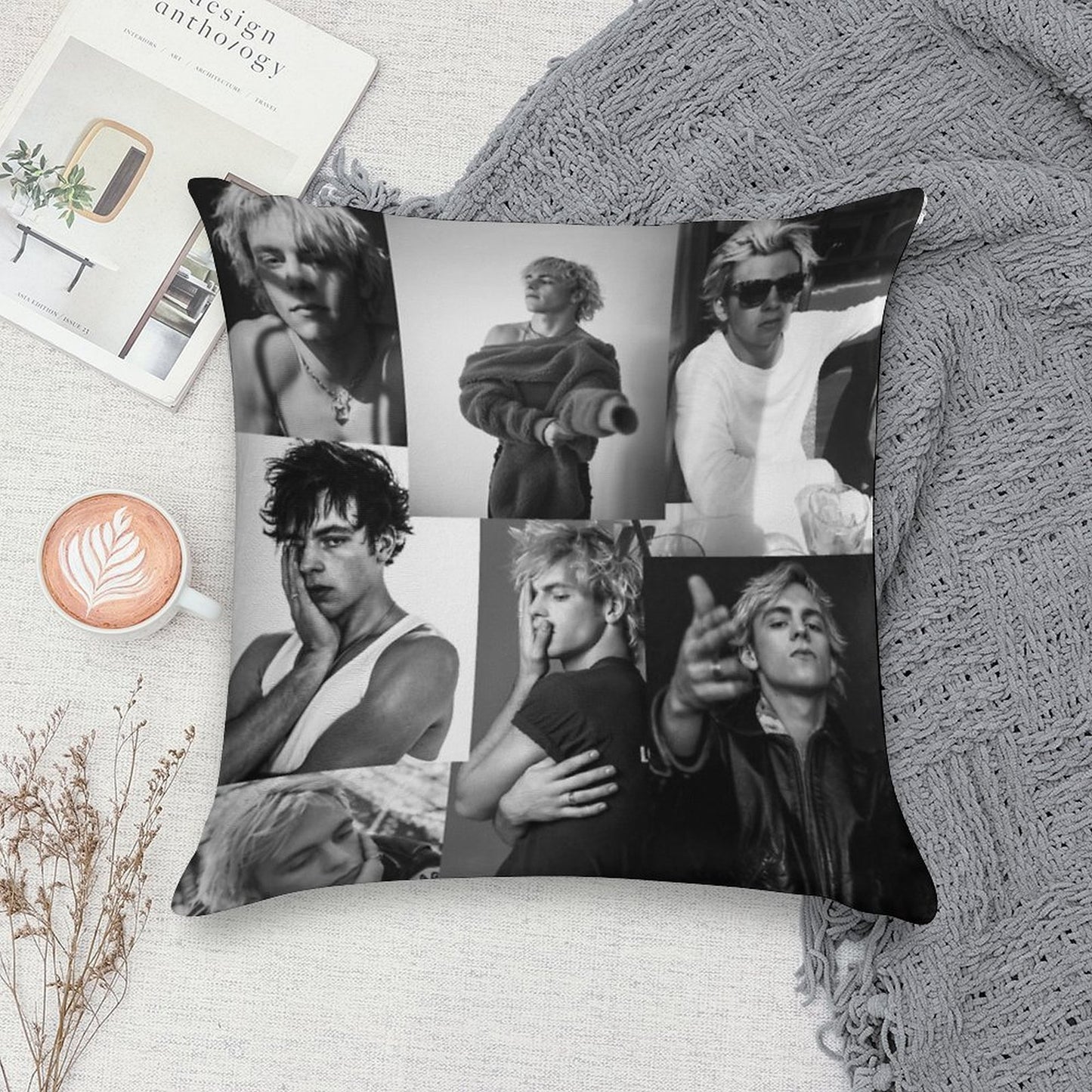 Ross Lynch Collage Soft Ultra-Soft Texture Throw Pillow