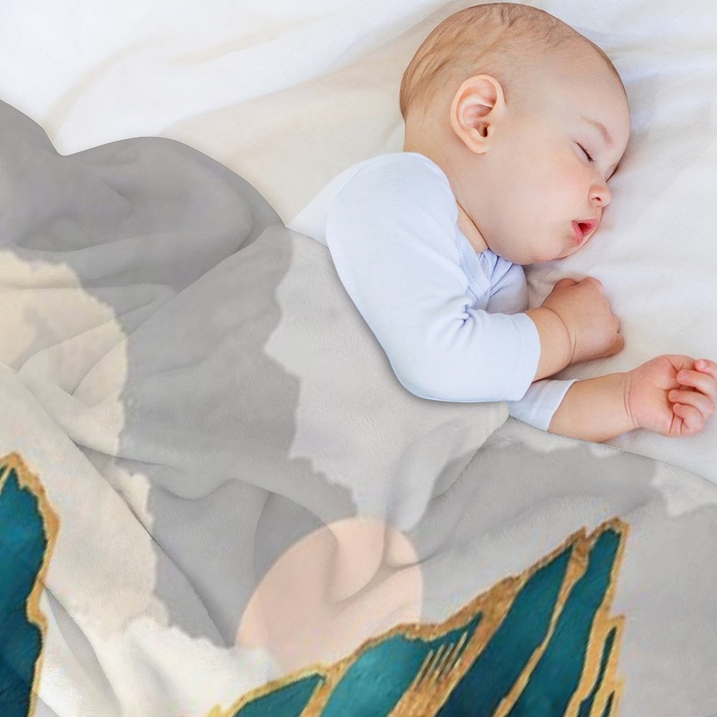 Golden Waterfall Throw Blanket