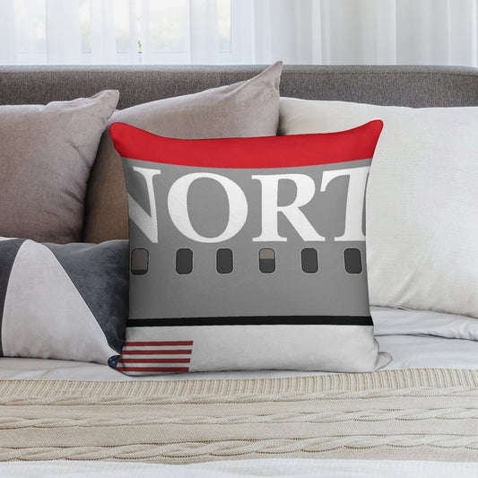 Plane Tees - Northwest Airlines Soft Luxury Feel Throw Pillow