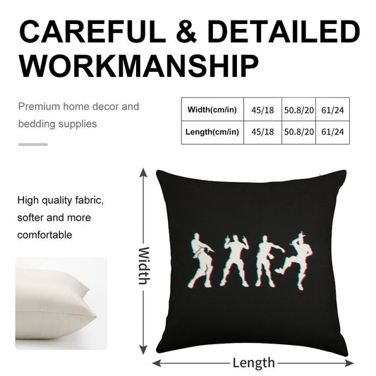 Battle Royale Victory Dance Cool Justice Dance Linen Throw Pillow Cover