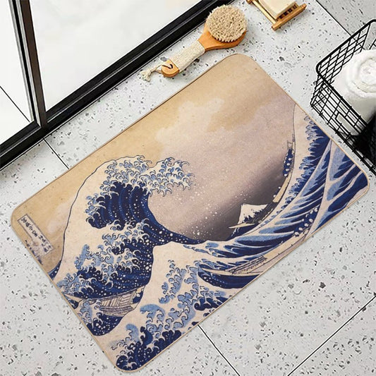 The Great Wave Off Kanagawa by Katsushika Hokusai (c 1830-1833) Bath Mat