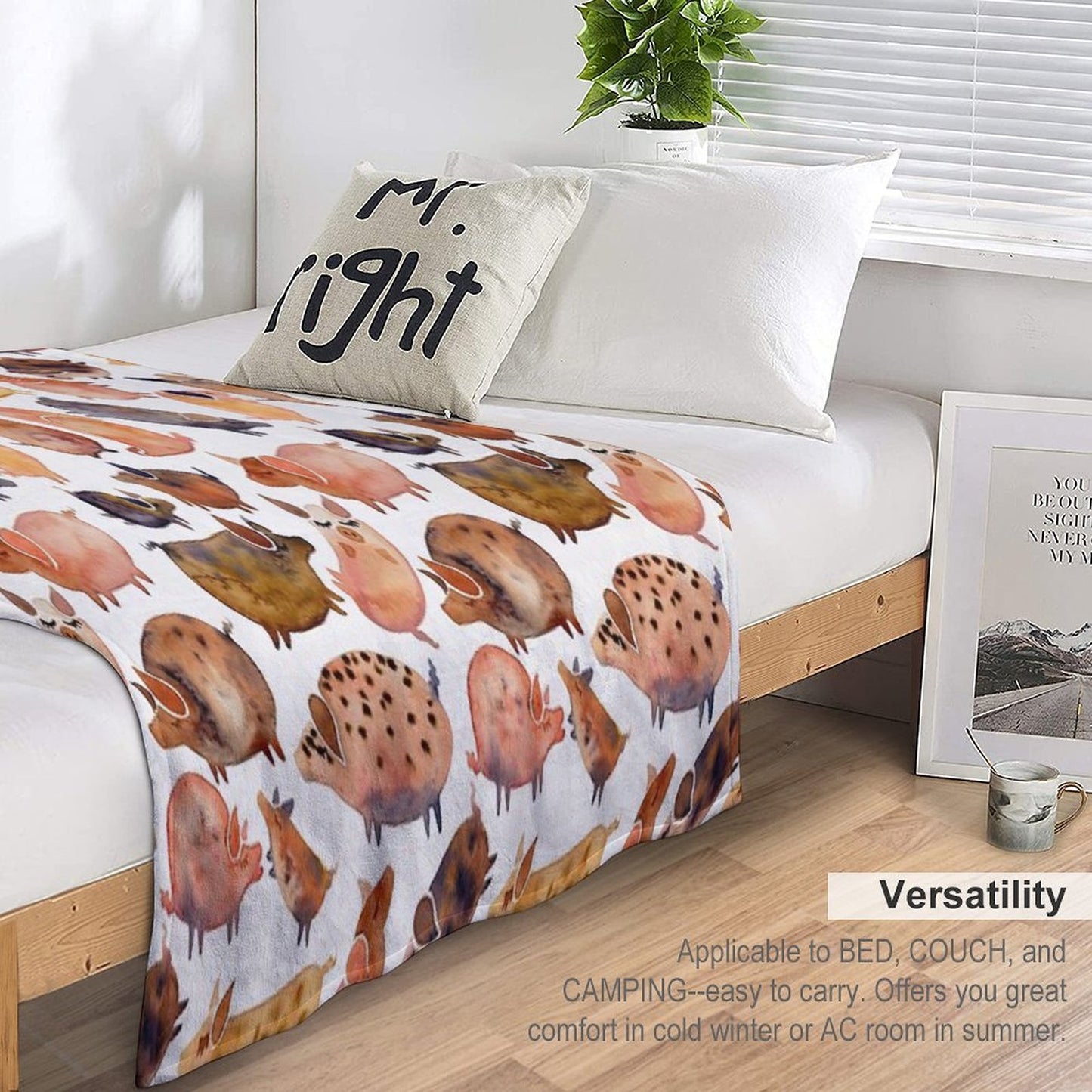 Pig Collection Throw Blanket