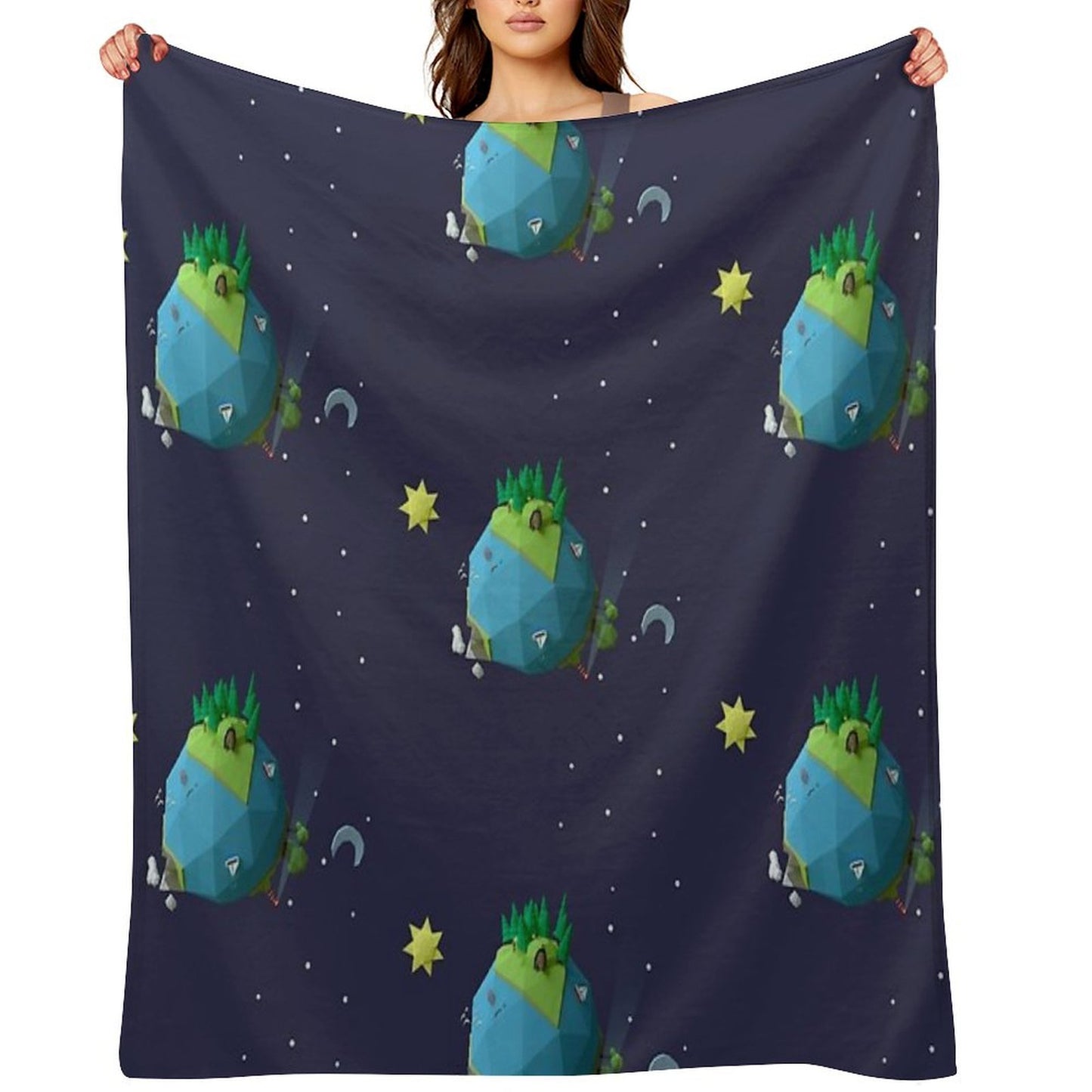 Little Planet Throw Blanket